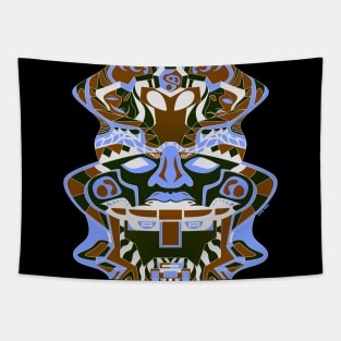 olmec alien head ecopop Tapestry