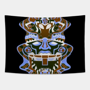 olmec alien head ecopop Tapestry