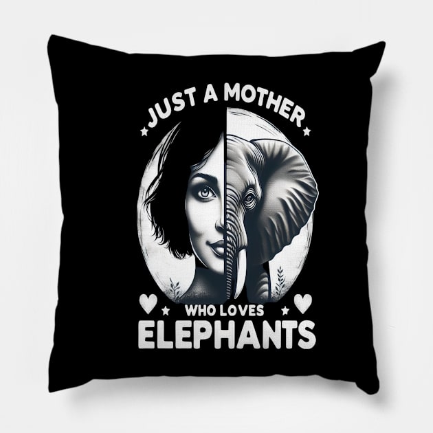 Majestic Fusion: Elephant Woman Pillow by coollooks