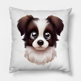 Playful Border Collie Pillow