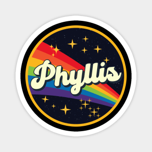 Phyllis // Rainbow In Space Vintage Style Magnet