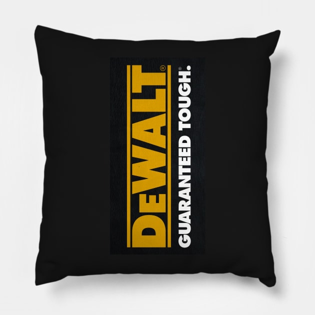 Dewalt Wallpaper Black Pattern Pillow by semekadarso