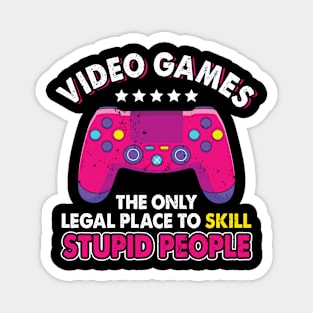 Video Games Ruined My Life Funny Gaming Lover Controller Gamer Magnet