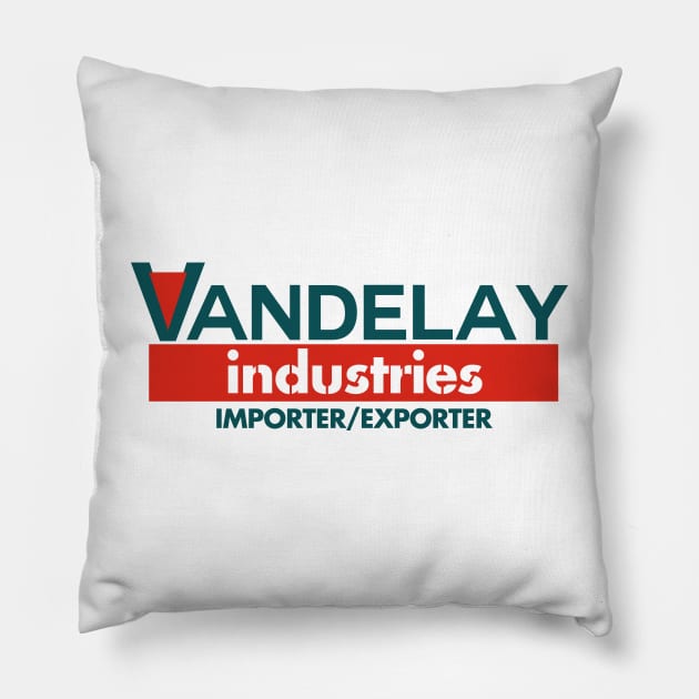 Vandelay Industries Pillow by CarbonRodFlanders