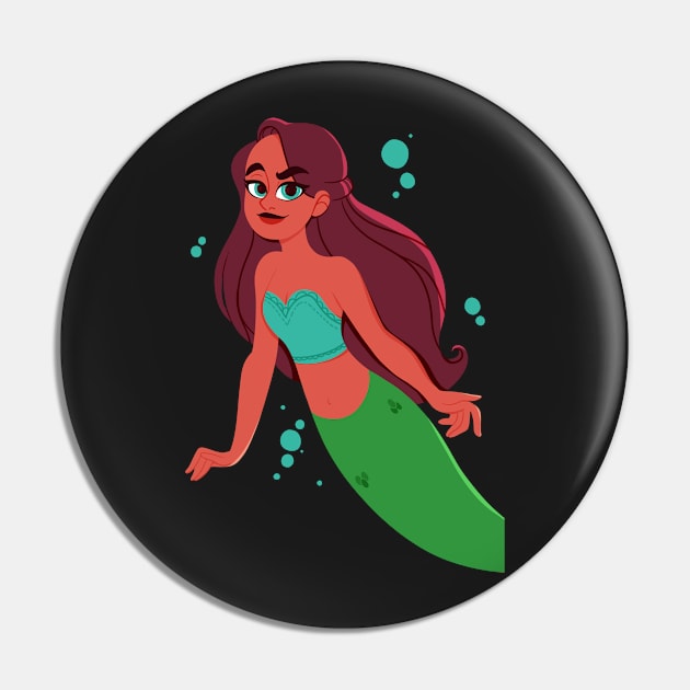 Purple Haired Mermaid Pin by Twkirky