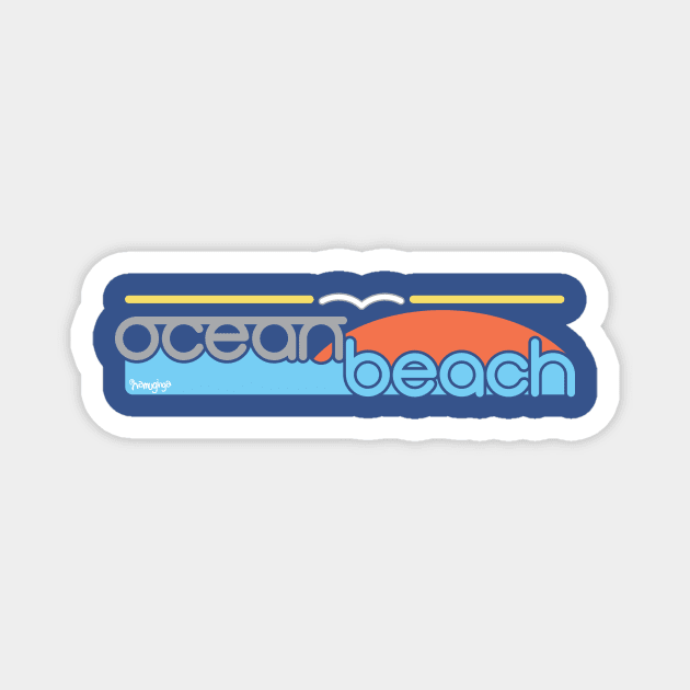 Ocean Beach Magnet by Namuginga