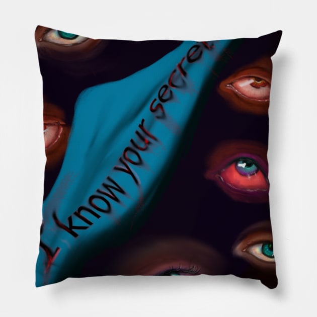 I know your secret Pillow by ViolettaVertiy