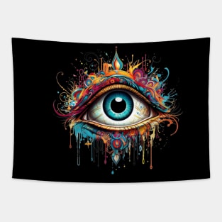 Third Eye Mandala Abstract Chakra Meditation Crystals Painting Tapestry