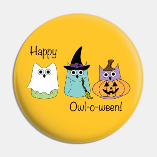 Happy Owl-o-ween Pin