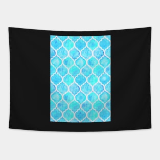 Blue Aesthetic Tessellation Pattern Tapestry