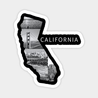 USA California State Map Magnet