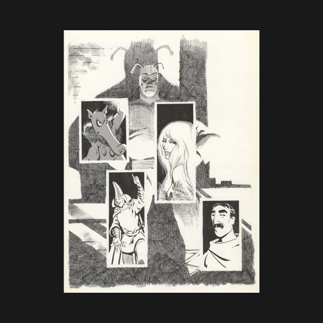 Dave Sim original cover art to Comics Journal 82 by Matt Dow's AMOC TeePublic Shop