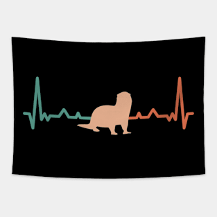 Heartbeat Line With An Otter Tapestry