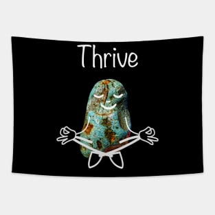 Rockhound Lotus Yoga Pose - Funny THRIVE Mental Health Rockhounding Tapestry