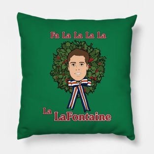 Fa La La La La La 16 (Green & Multi-Color) Pillow