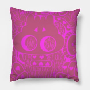 Dope Slluks face mask graffiti style illustration Pillow