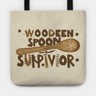 wooden spoon survivor Tote