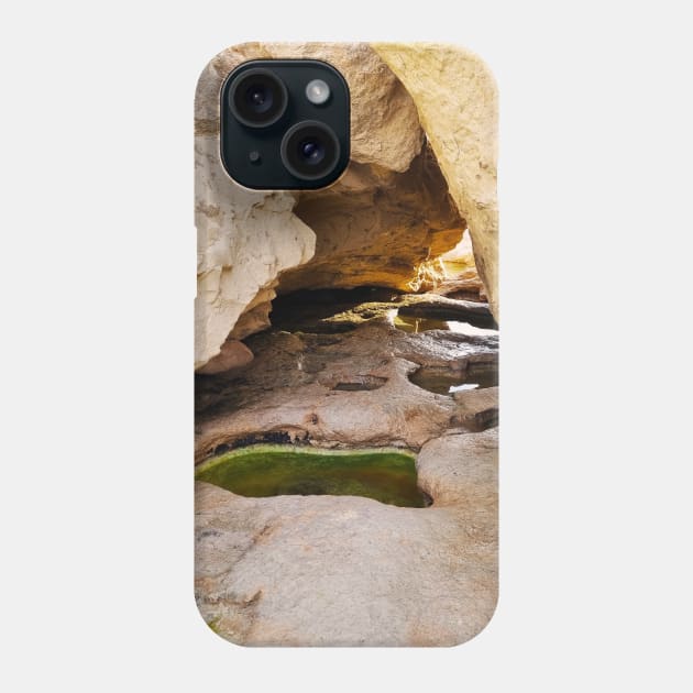 The Puddles With The Crystallized Salt Among The Rocks Phone Case by Kate-P-