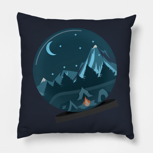 Tilted Camping Pillow by Night'sShop