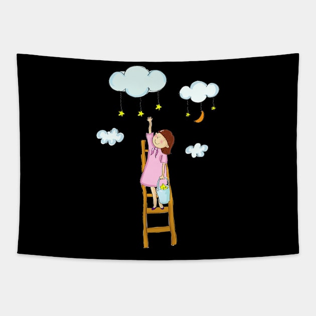 Reaching for the Stars Tapestry by SPAZE