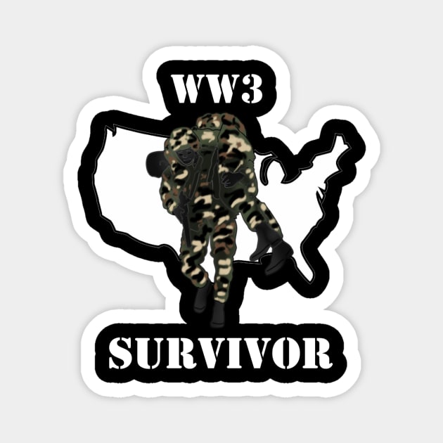 WW3 Survivor Magnet by BluCrew