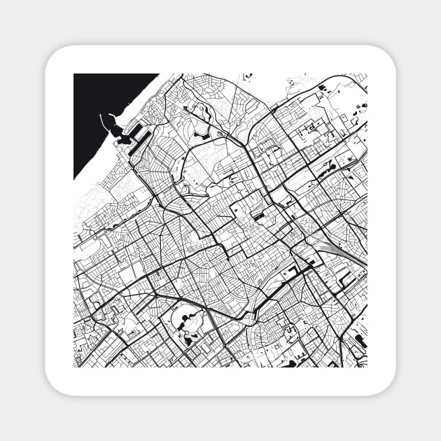 The Hague Map City Map Poster Black and White, USA Gift Printable, Modern Map Decor for Office Home Living Room, Map Art, Map Gifts Magnet by 44spaces