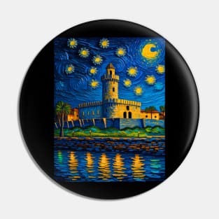 Castillo de san marcos in starry night Pin