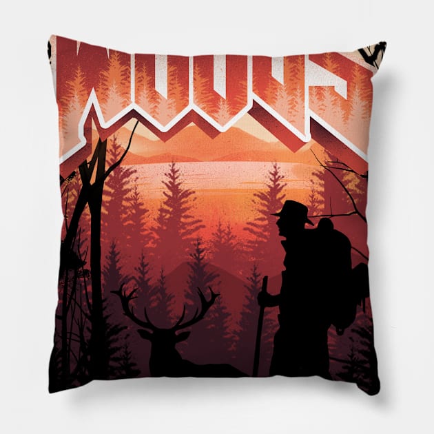 Woods Pillow by DANDINGEROZZ