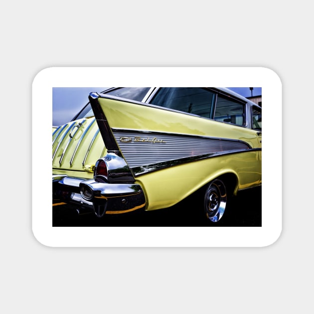 57 Chevy Station Wagon Magnet by JimDeFazioPhotography