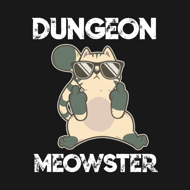 Dungeon Moewster Master Cat RPG DM Funny Gift For Him Her by TellingTales