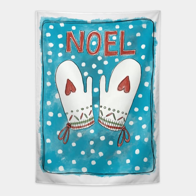 Noel, Christmas Collection Tapestry by Lillieo and co design