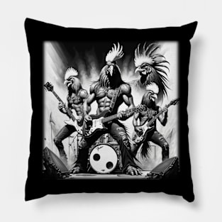 Heavy Metal Rooster Rockers Pillow