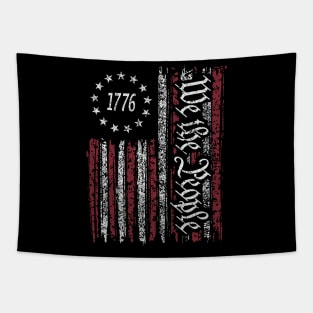 We The People, Patriotic Vintage USA Flag, 1776 Flag Tapestry