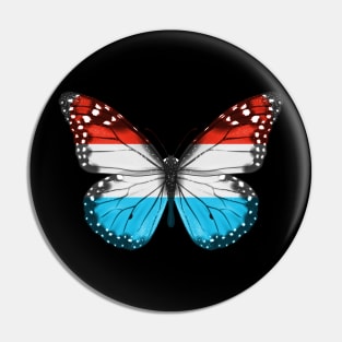 Luxembourgish Flag  Butterfly - Gift for Luxembourgish From Luxembourg Pin