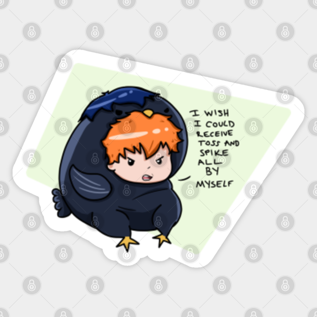 Hinata Imitating Kageyama In A Kageyama Bird Onesie Lol Captaindoodle Aufkleber Teepublic De