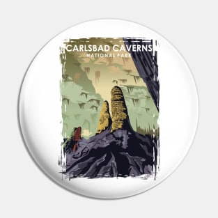 Carlsbad Caverns National Park Vintage Travel Poster Pin