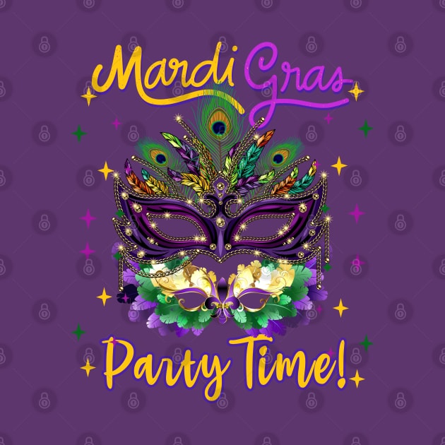 Mardi Gras Party Time! by Mind Your Tee