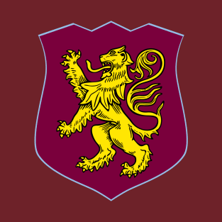 Heraldry Lion Maroon Shield T-Shirt