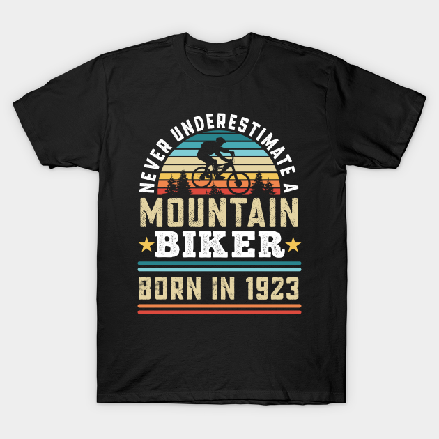 Discover Mountain Biker born 1923 100th Birthday  T-Shirt