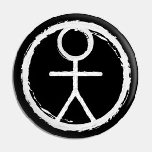 Man in the Circle (White) Pin