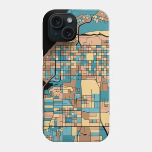 Anchorage Map Pattern in Mid Century Pastel Phone Case