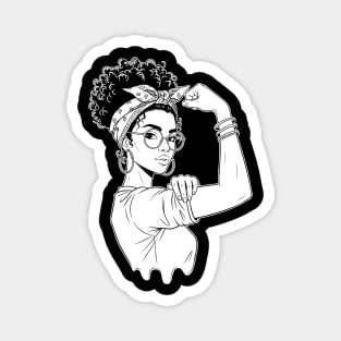 Fierce Black Rosie Riveter Flex Magnet