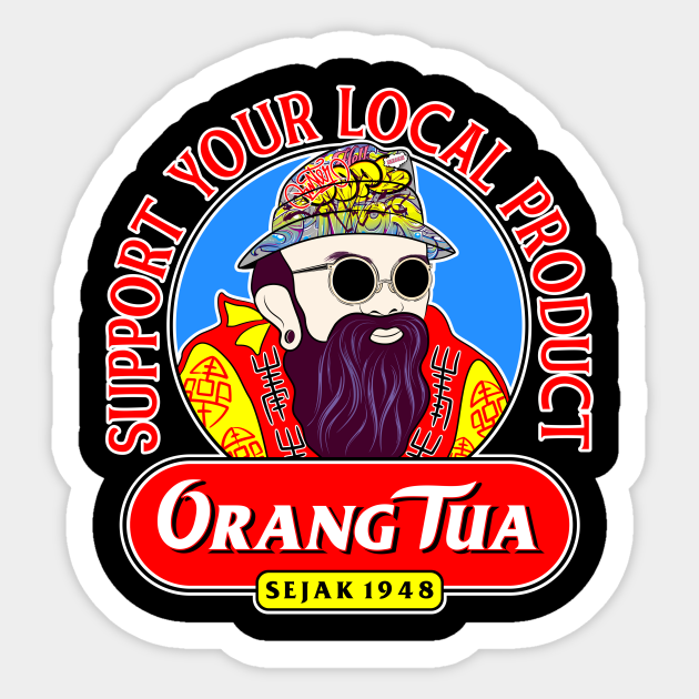 Orang Tua Artwork Vol 1 Indonesian Culture Sticker Teepublic Kenalin nih bu wiwik (52 thn) hidup seorang diri di kota ini (rahasia) sbg pemijat di hotel, keluarga. orang tua artwork vol 1