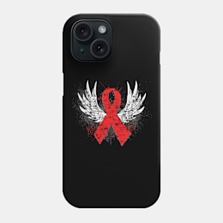 Winged Red Ribbon - World AIDS Day Phone Case