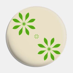 Green flower Pin