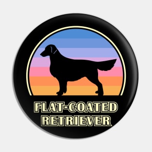 Flat-Coated Retriever Vintage Sunset Dog Pin