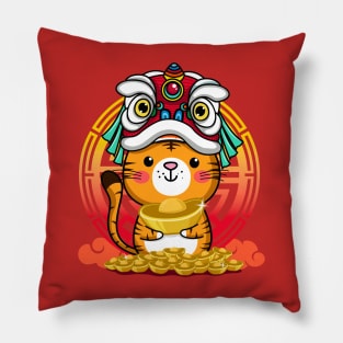 The Golden Tiger Pillow