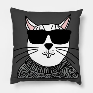 Kitty Cat Beatnik Pillow