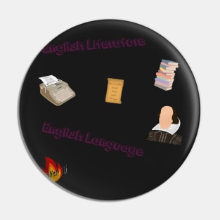 English Literature and Language Sticker Pack Pin