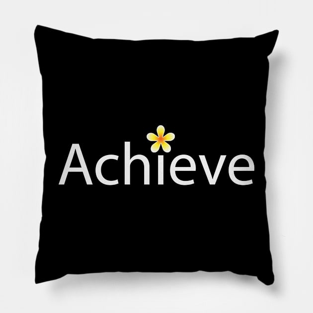 Achieve artistic text design Pillow by BL4CK&WH1TE 